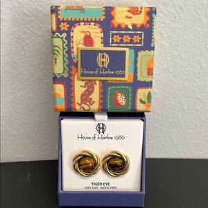 House of Harlow 1960 | Tiger Eye Stud Earrings